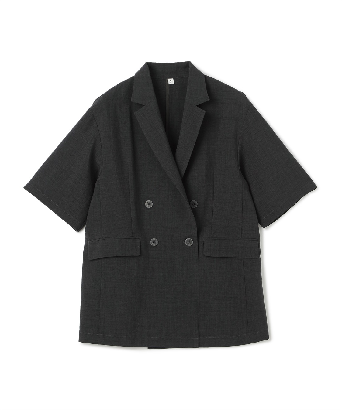 CROSS FUNCTION 《シワになりにくい》サマナチュラ リネンライクハーフスリーブテーラードジャケット_variation_1