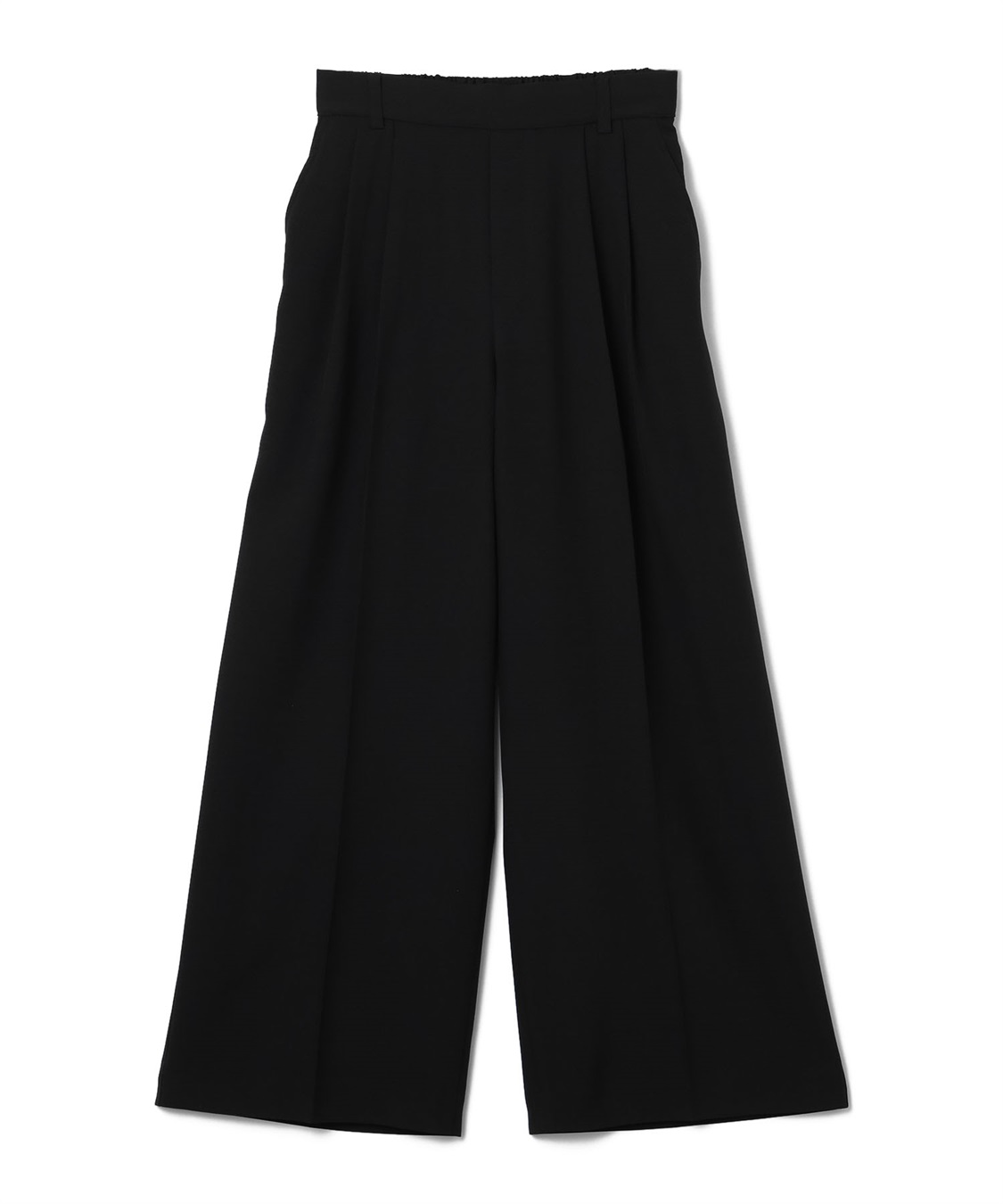 CROSS FUNCTION 《シワになりにくい》エブ楽 リネンライクセンタープレスイージーワイドパンツ_variation_1