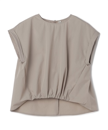 《撥水/UV》ハジクションタックギャザーブラウス(オフベージュ-Ｍ)