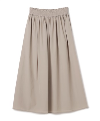 《撥水/UV》ハジクションタックギャザーロングスカート(オフベージュ-Ｍ)