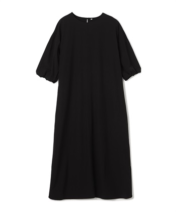 《撥水/UV》ハジクション バルーンスリーブワンピース(ブラック-Ｍ)