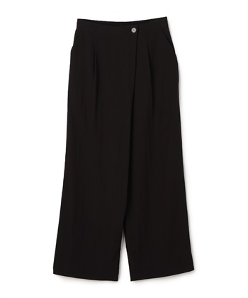 《UV/撥水》エブ楽 ラップワイドパンツ(ブラック-Ｍ)