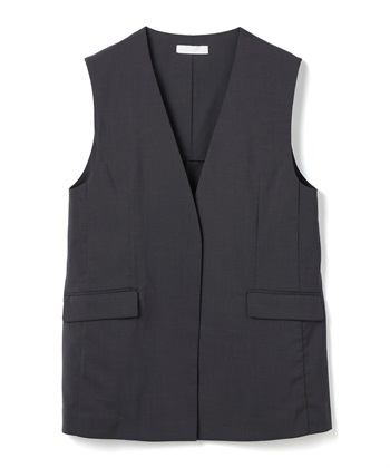 《UV/通気性》サマ美え ノーカラージレ(チャコール-Ｍ)