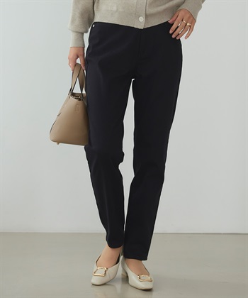 《ストレッチ 》エブ楽 裏起毛イージースリムフィットパンツ(ブラック-Ｓ)