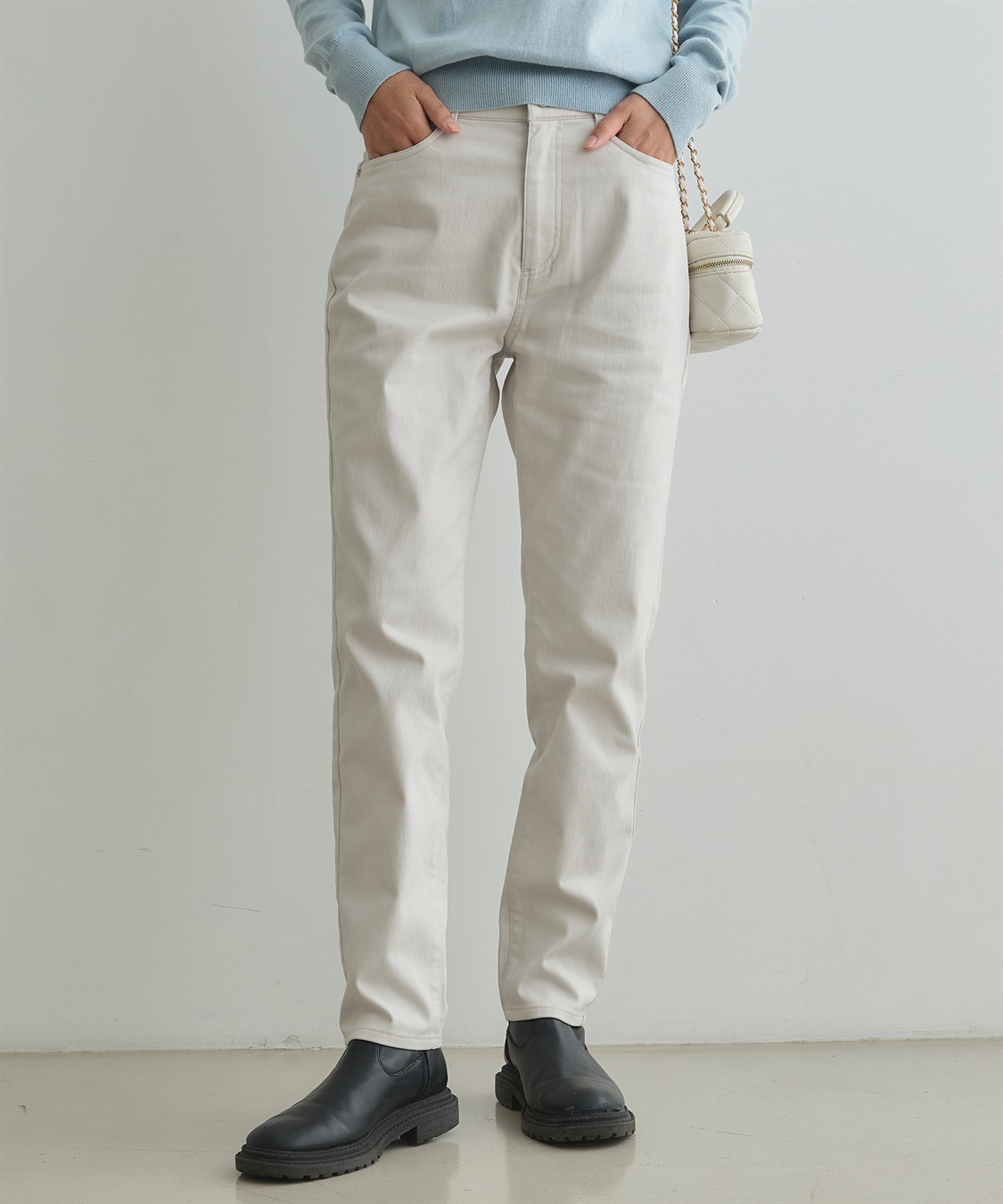 CROSS FUNCTION 《ストレッチ 》エブ楽 裏起毛イージースリムストレートパンツ_variation_2