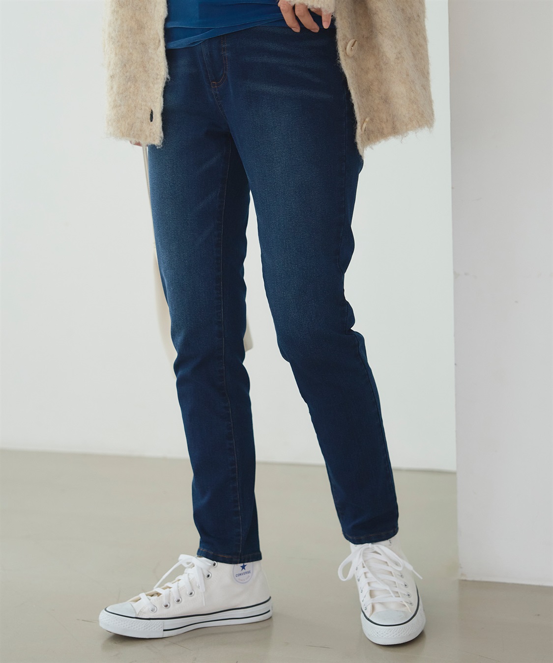 CROSS FUNCTION 《ストレッチ 》エブ楽 裏起毛イージースリムストレートパンツ_variation_4