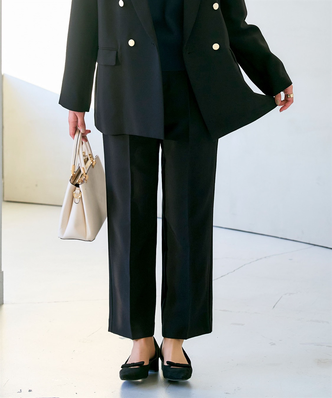 CROSS FUNCTION 《洗える・シワになりにくい》正解 センタープレスストレートパンツ_main