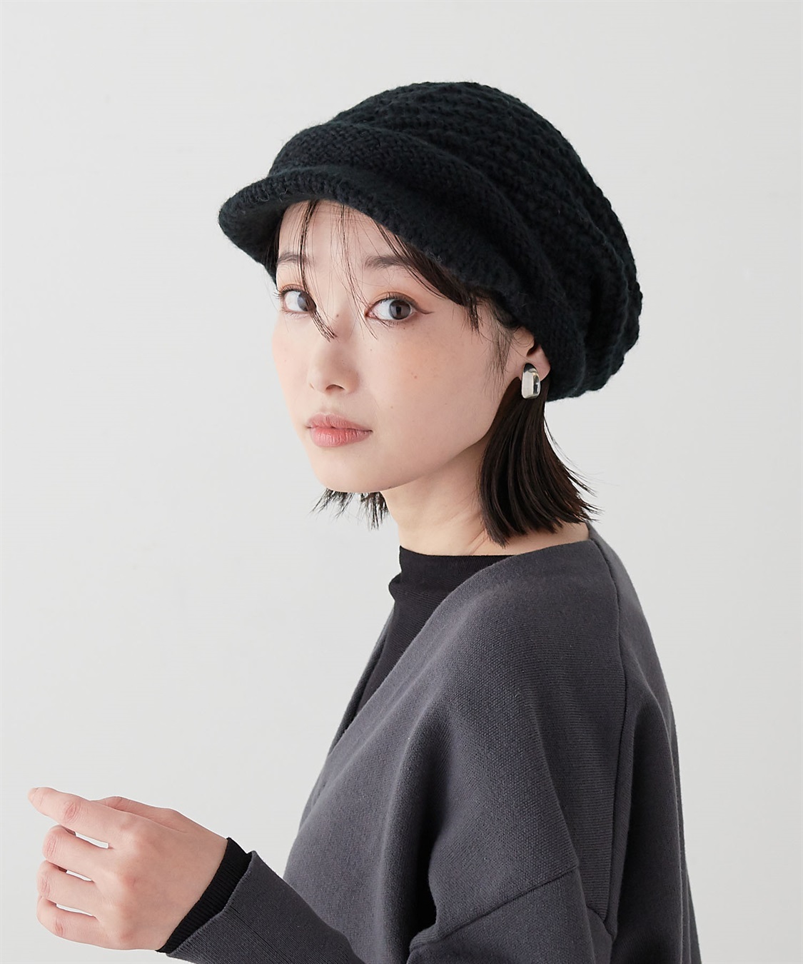 HATMIKKE 【HATMIKKE/ハットミッケ】エスカルゴニットキャスケット_sub_4