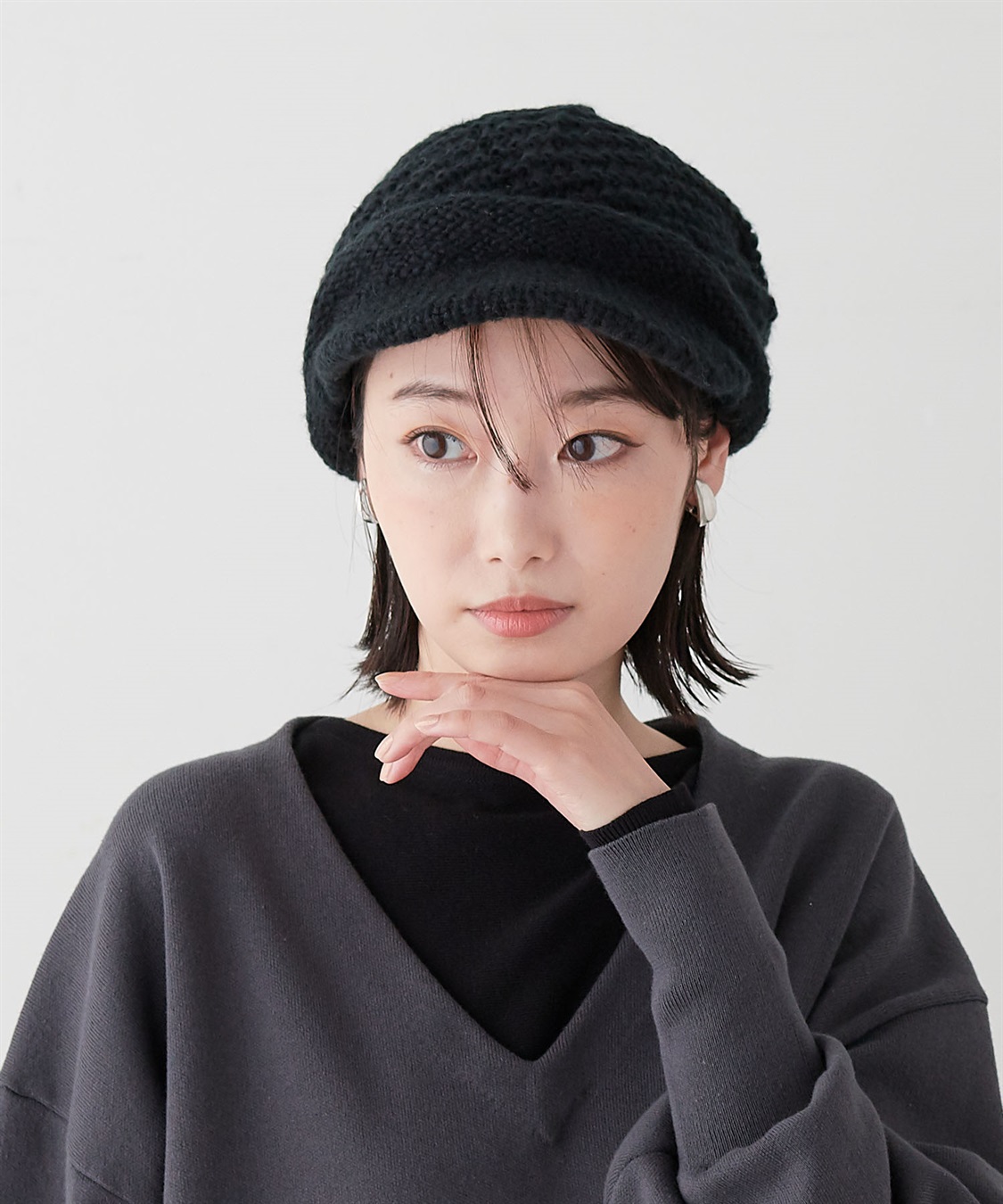 HATMIKKE 【HATMIKKE/ハットミッケ】エスカルゴニットキャスケット_sub_10