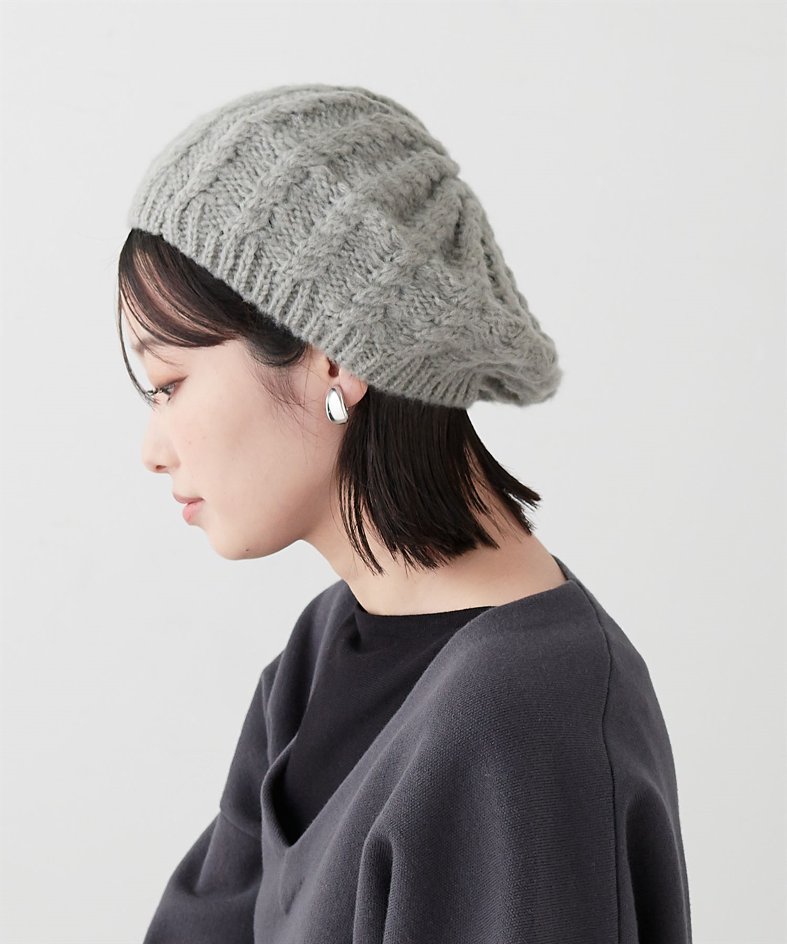 HATMIKKE 【HATMIKKE/ハットミッケ】ケーブルニットベレー帽_sub_5