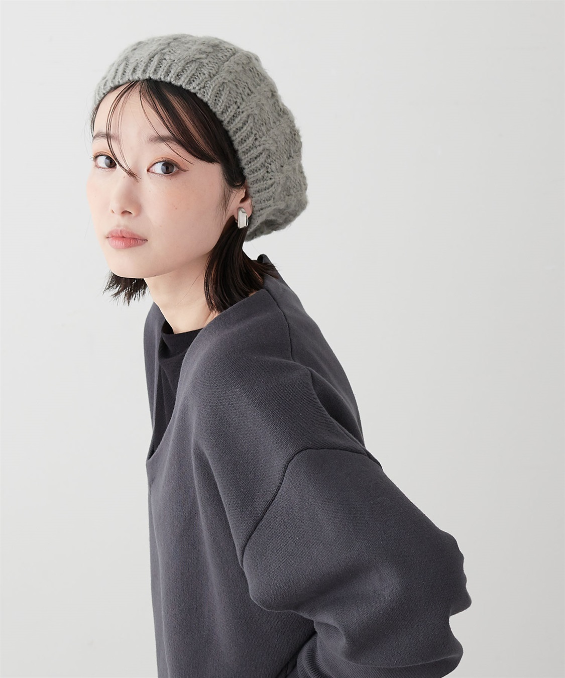 HATMIKKE 【HATMIKKE/ハットミッケ】ケーブルニットベレー帽_sub_6