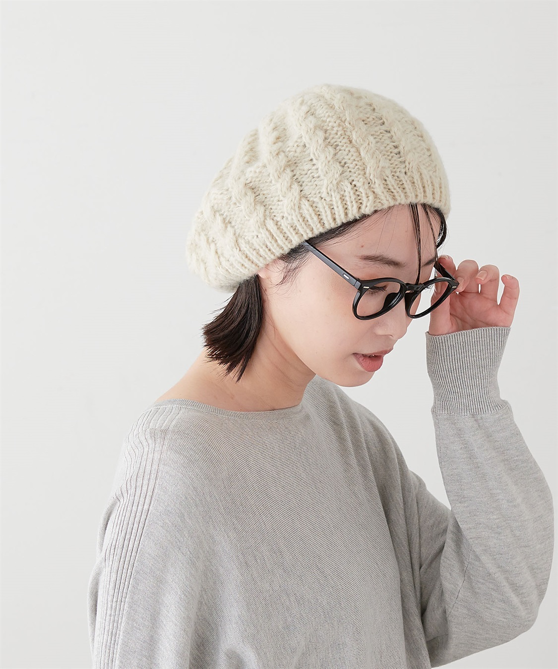 HATMIKKE 【HATMIKKE/ハットミッケ】ケーブルニットベレー帽_sub_22