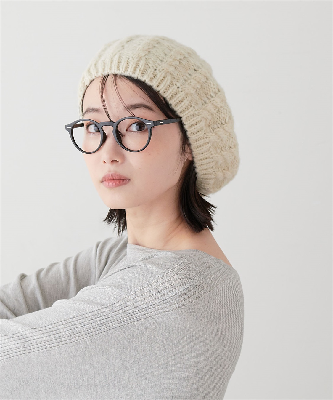 HATMIKKE 【HATMIKKE/ハットミッケ】ケーブルニットベレー帽_sub_26