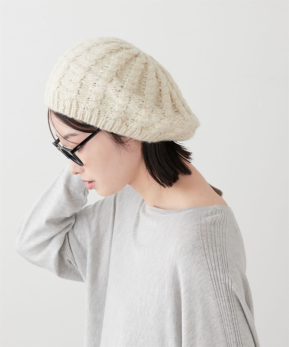HATMIKKE 【HATMIKKE/ハットミッケ】ケーブルニットベレー帽_sub_27