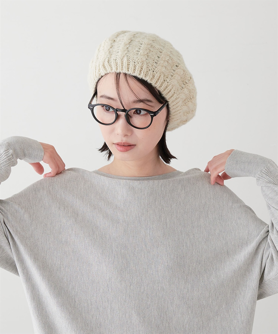 HATMIKKE 【HATMIKKE/ハットミッケ】ケーブルニットベレー帽_sub_28