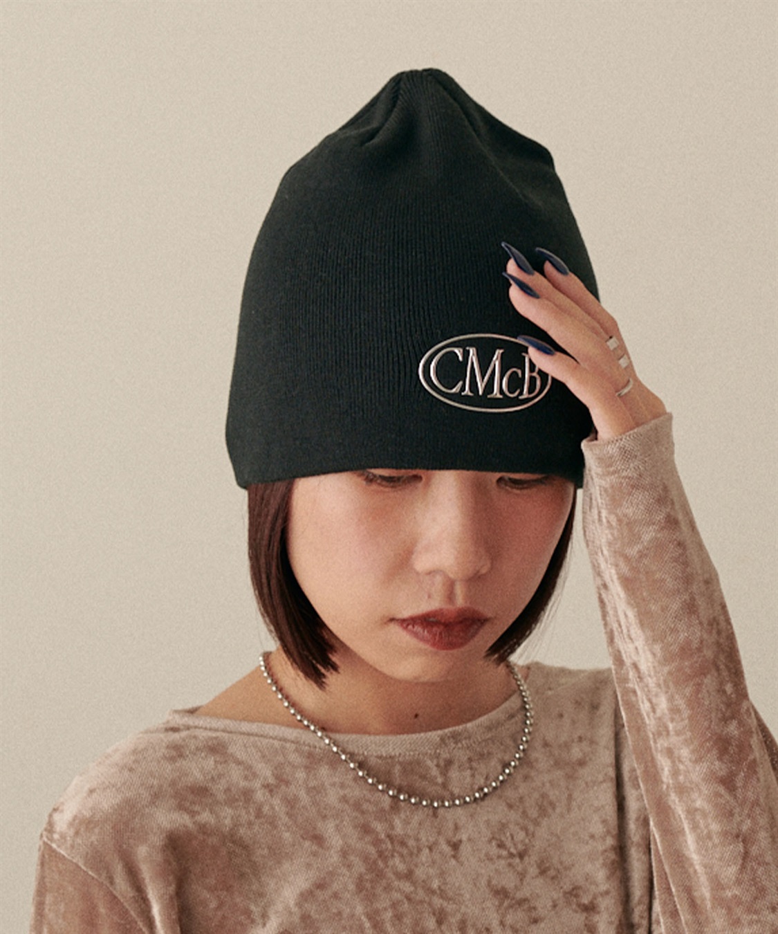 HATMIKKE CECIL McBEE ロゴリブニットキャップ_sub_2