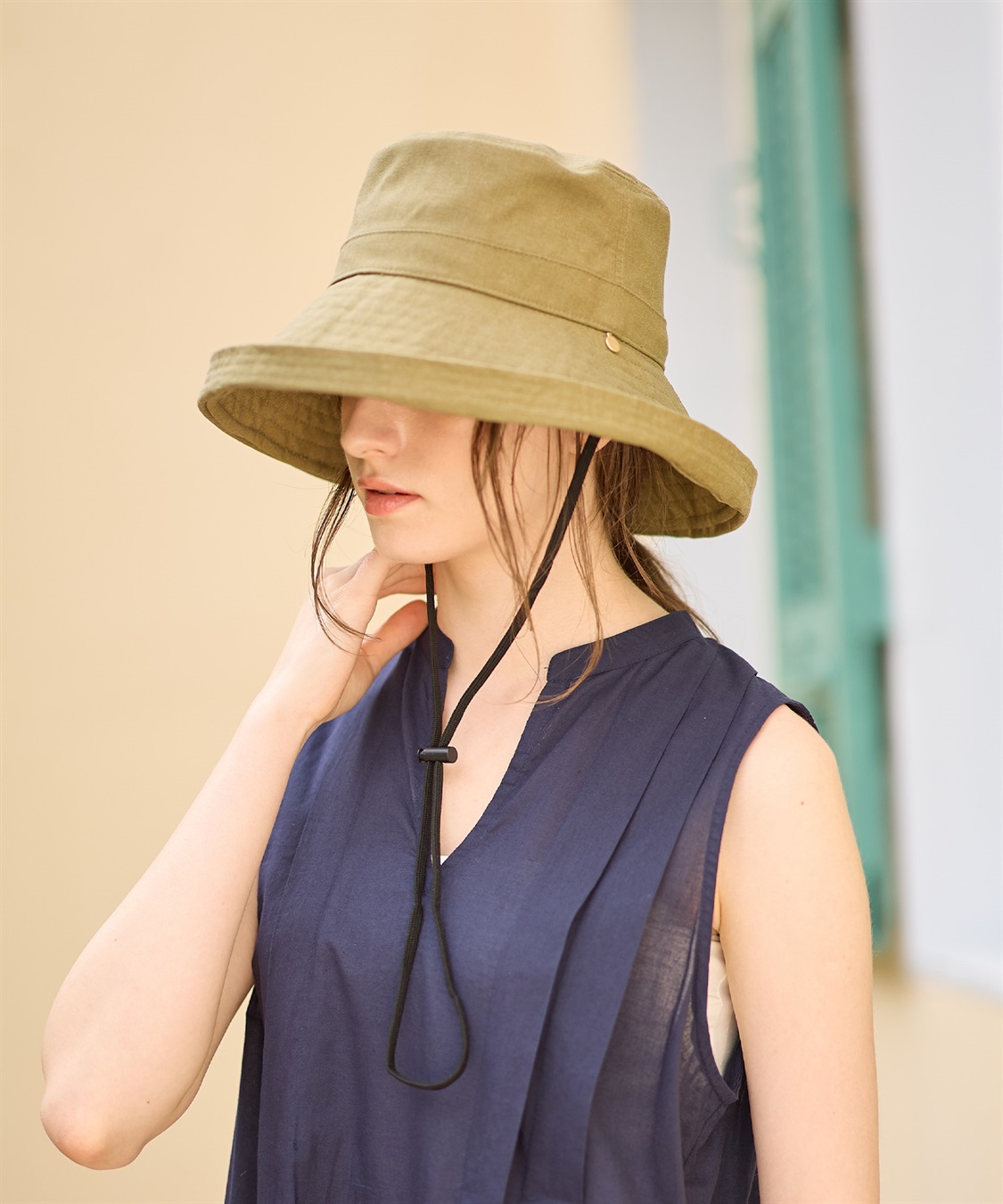 HATMIKKE 《遮光100％/接触冷感/あご紐付き/手洗い可能》エッジアップハット【HATMIKKE / ハットミッケ】_sub_5