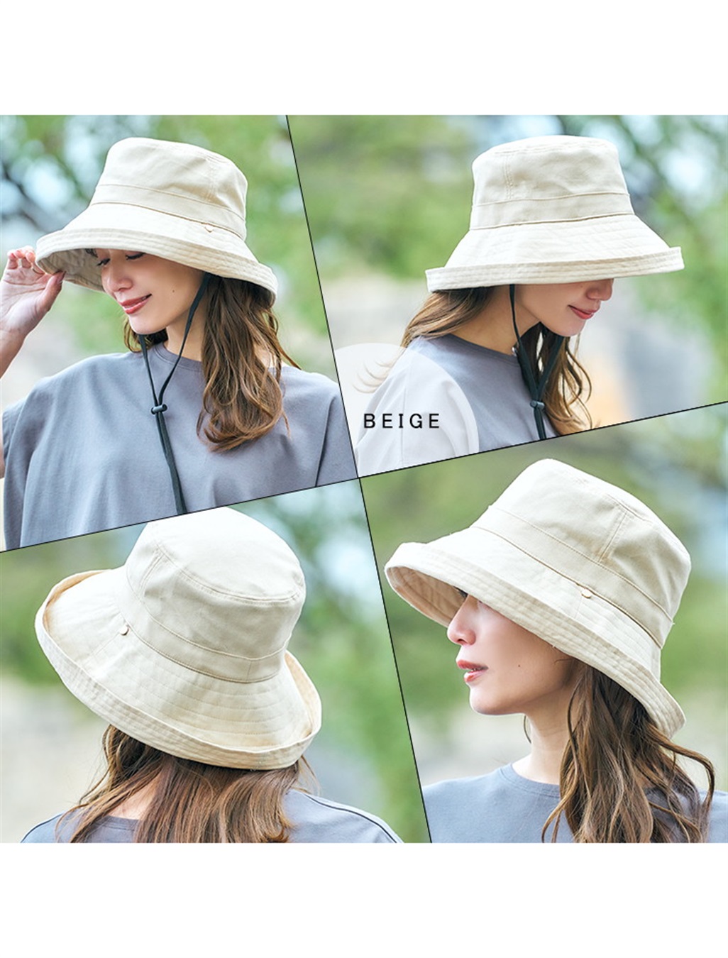 HATMIKKE 《遮光100％/接触冷感/あご紐付き/手洗い可能》エッジアップハット【HATMIKKE / ハットミッケ】_sub_15