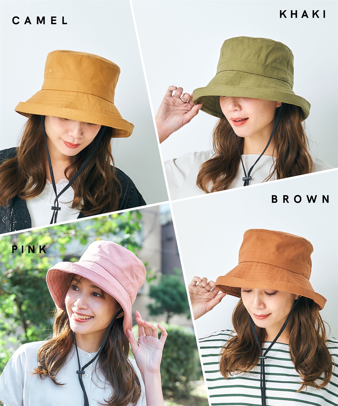 HATMIKKE 《遮光100％/接触冷感/あご紐付き/手洗い可能》小顔見せアウトドアハット【HATMIKKE】_sub_2
