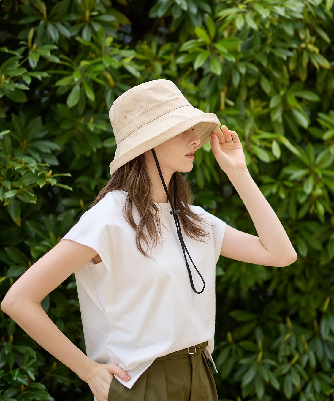 HATMIKKE 《遮光100％/接触冷感/あご紐付き/手洗い可能》小顔見せアウトドアハット【HATMIKKE】_sub_7