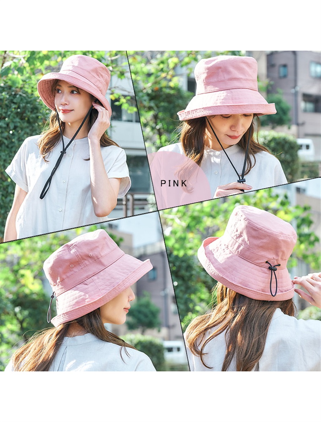 HATMIKKE 《遮光100％/接触冷感/あご紐付き/手洗い可能》小顔見せアウトドアハット【HATMIKKE】_sub_8