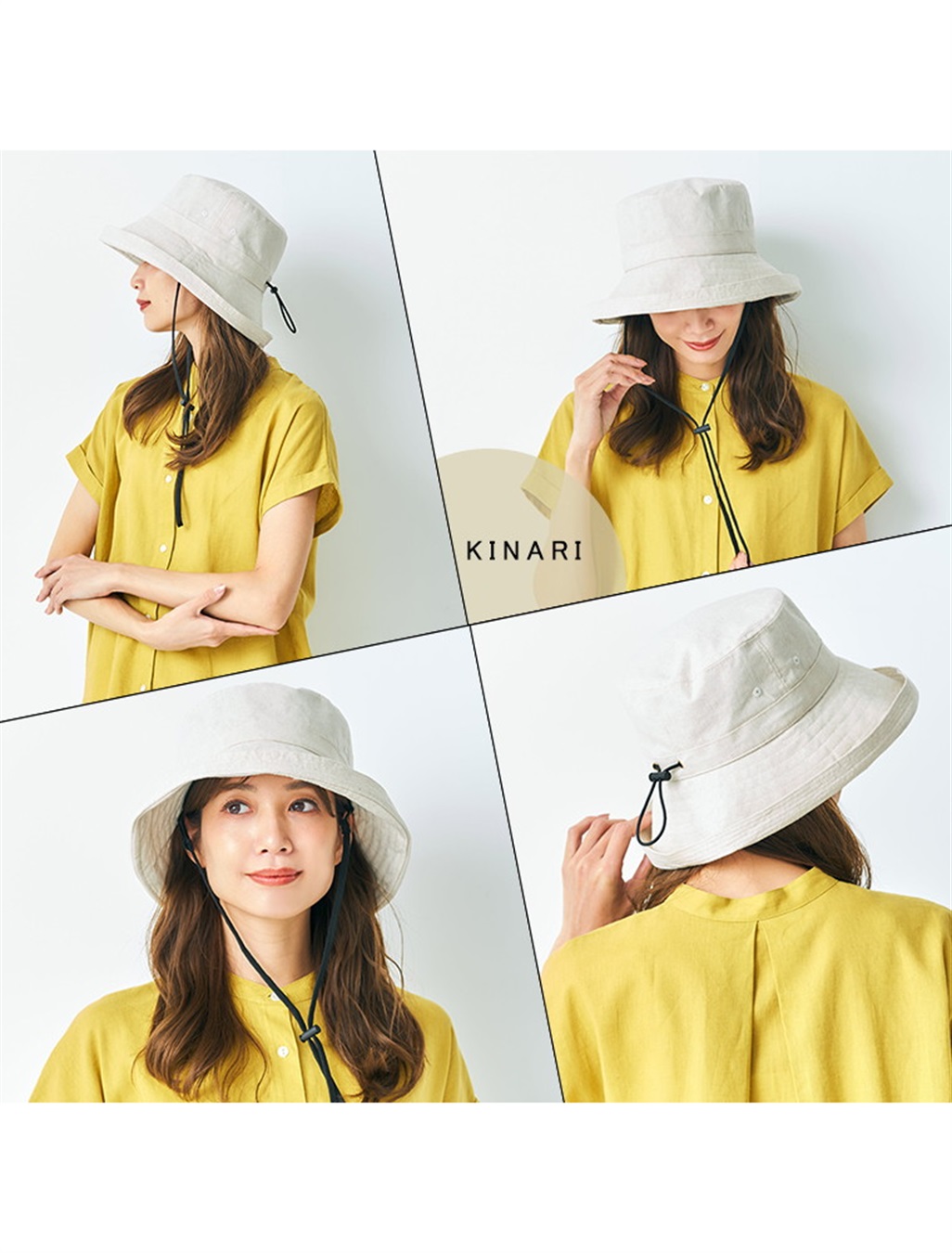 HATMIKKE 《遮光100％/接触冷感/あご紐付き/手洗い可能》小顔見せアウトドアハット【HATMIKKE】_sub_12
