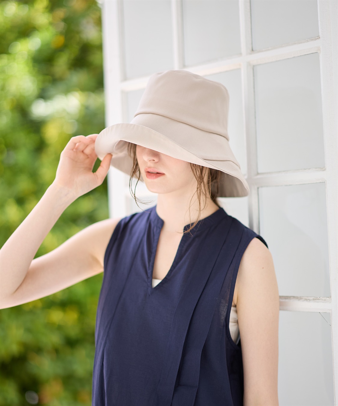 Life Style by cross marche 《遮光100％/接触冷感/あご紐付き/手洗い可能》すっぴん隠し3Wayブリムハット【HATMIKKE】_sub_9