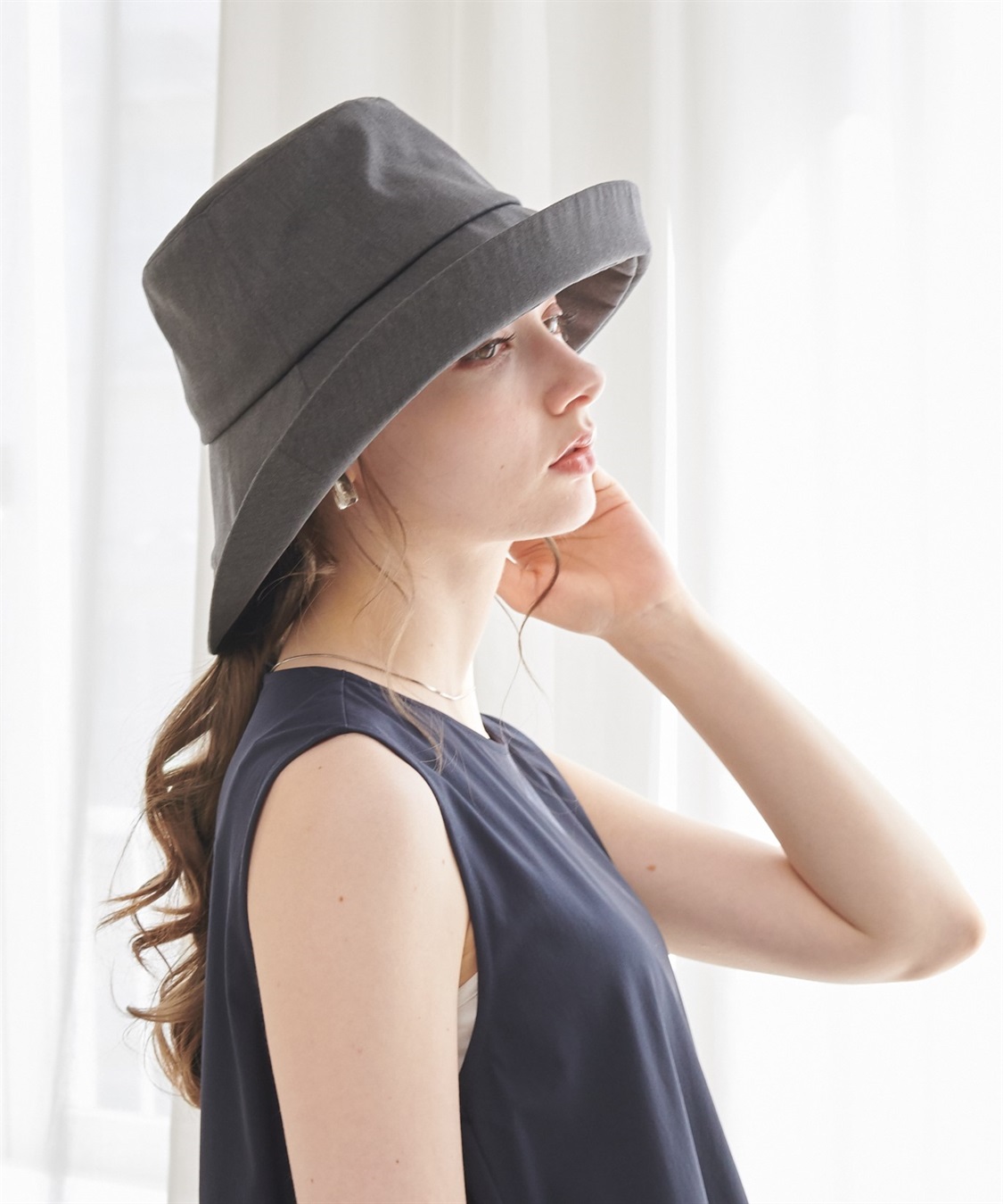 Life Style by cross marche 《遮光100％/接触冷感/あご紐付き/手洗い可能》すっぴん隠し3Wayブリムハット【HATMIKKE】_sub_25