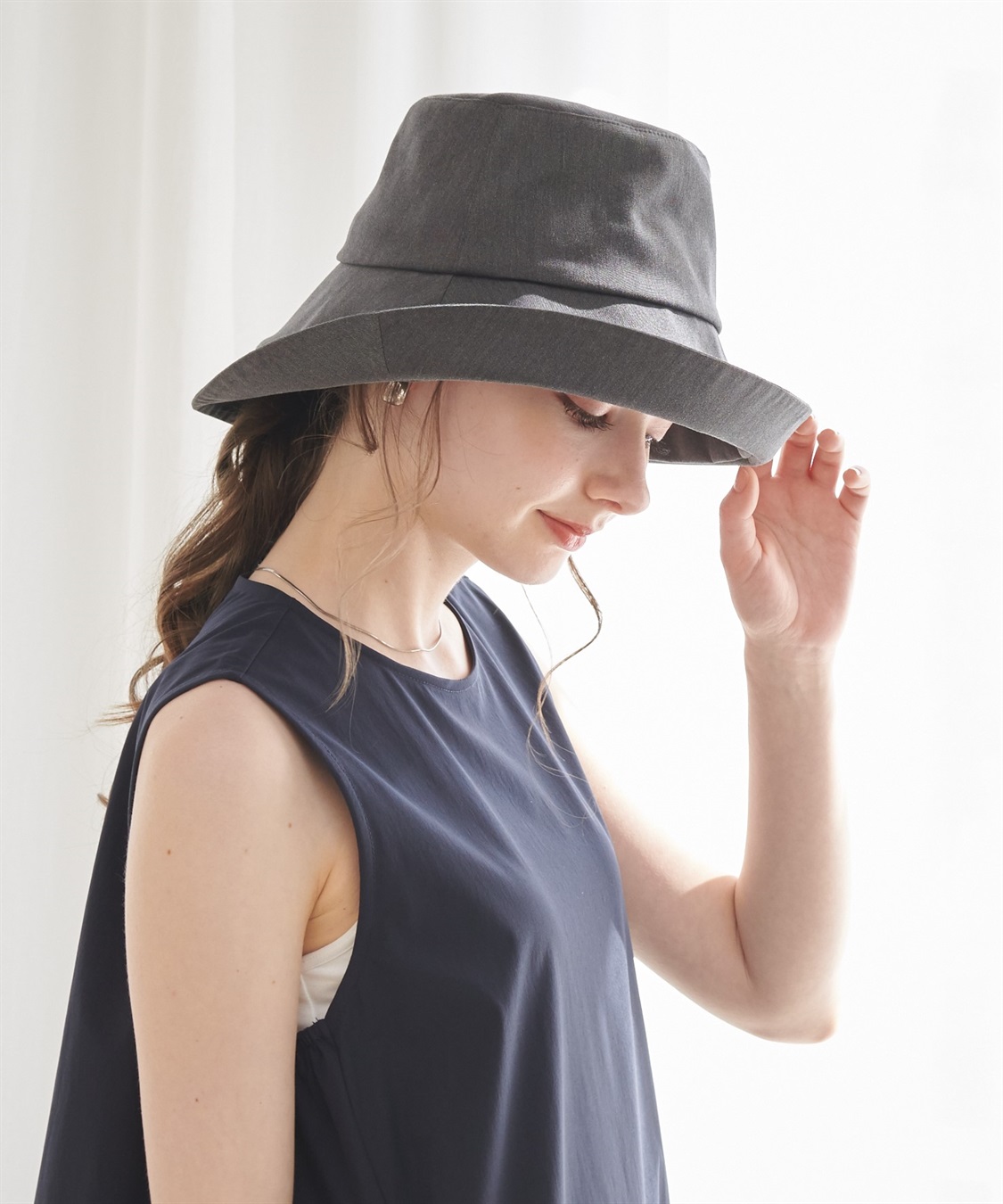 Life Style by cross marche 《遮光100％/接触冷感/あご紐付き/手洗い可能》すっぴん隠し3Wayブリムハット【HATMIKKE】_sub_26