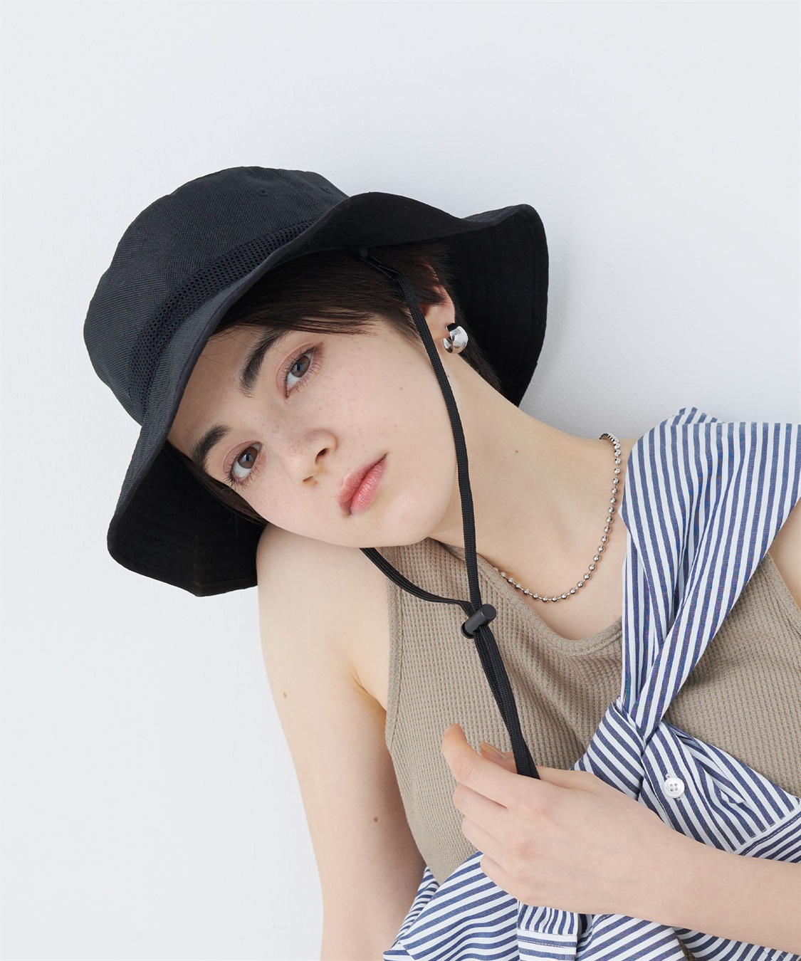 HATMIKKE 《UV/冷感/吸水速乾》-TEN°メッシュ切替サファリハット_sub_2