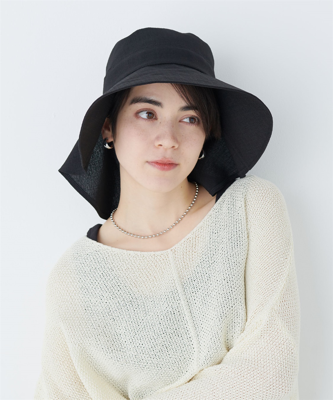 HATMIKKE UVカット日傘帽子 ベンチレーションタレ付きハット_sub_4