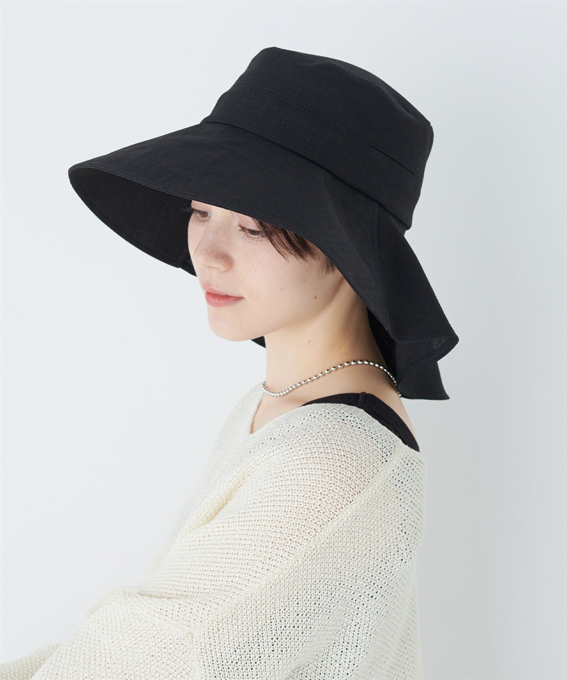 HATMIKKE UVカット日傘帽子 ベンチレーションタレ付きハット_sub_5