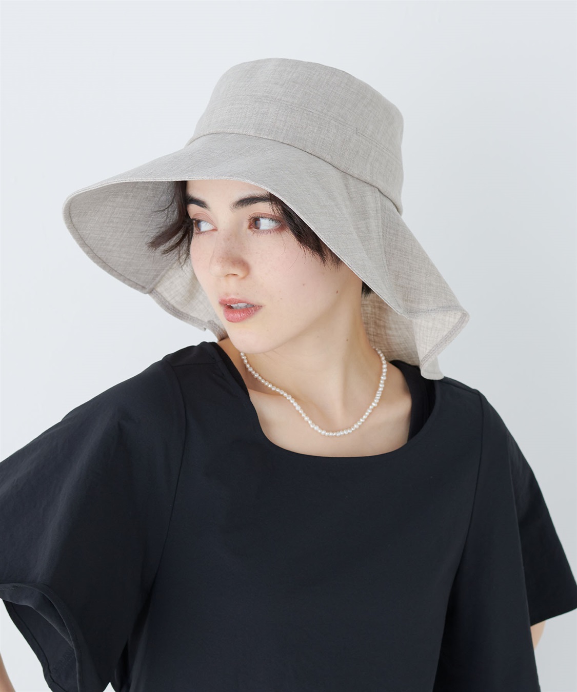 HATMIKKE UVカット日傘帽子 ベンチレーションタレ付きハット_sub_11