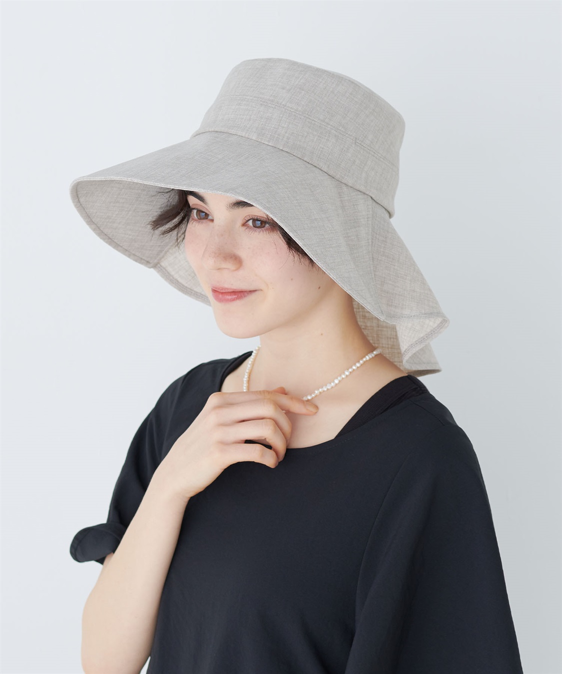 HATMIKKE UVカット日傘帽子 ベンチレーションタレ付きハット_sub_12