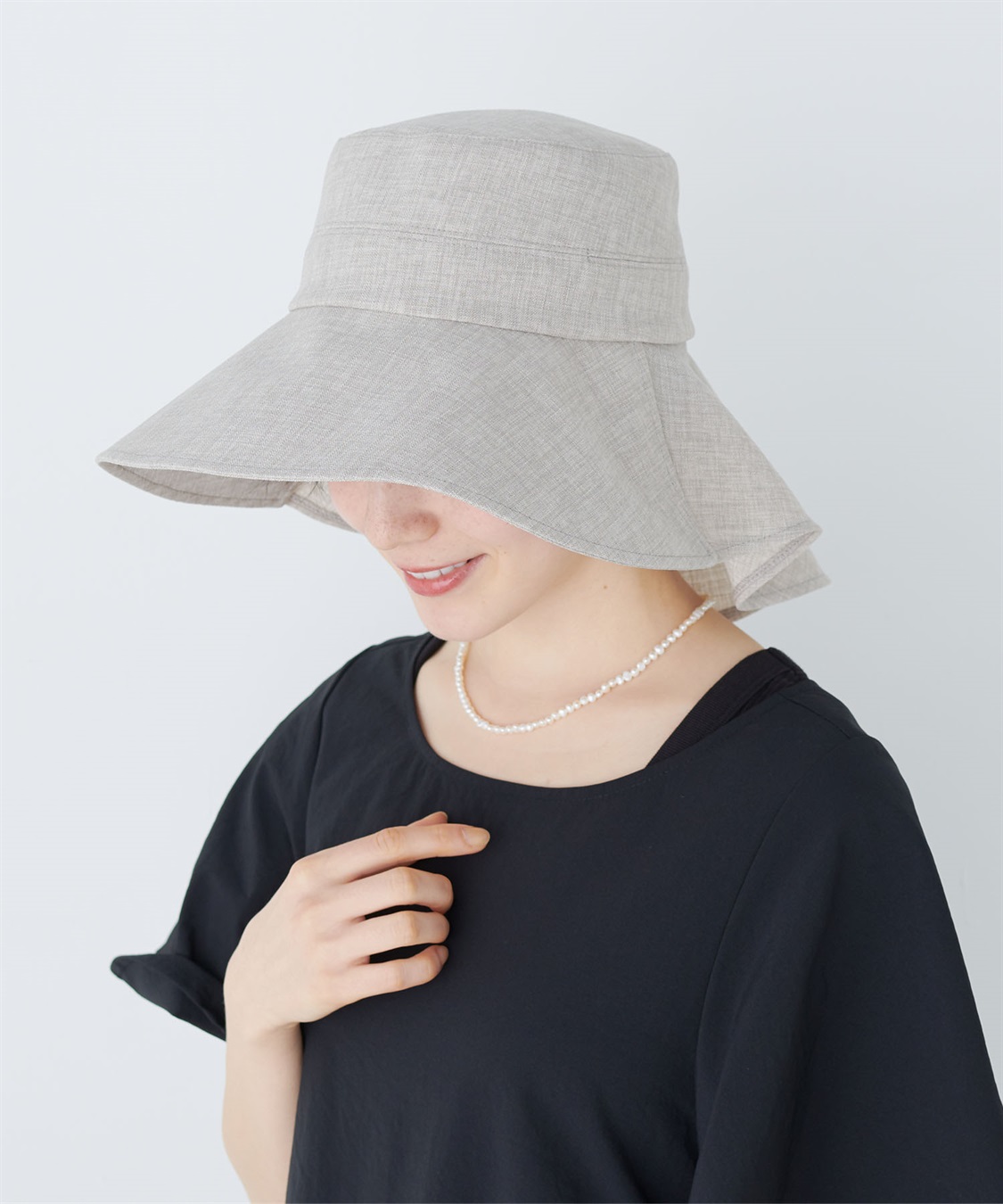 HATMIKKE UVカット日傘帽子 ベンチレーションタレ付きハット_sub_13