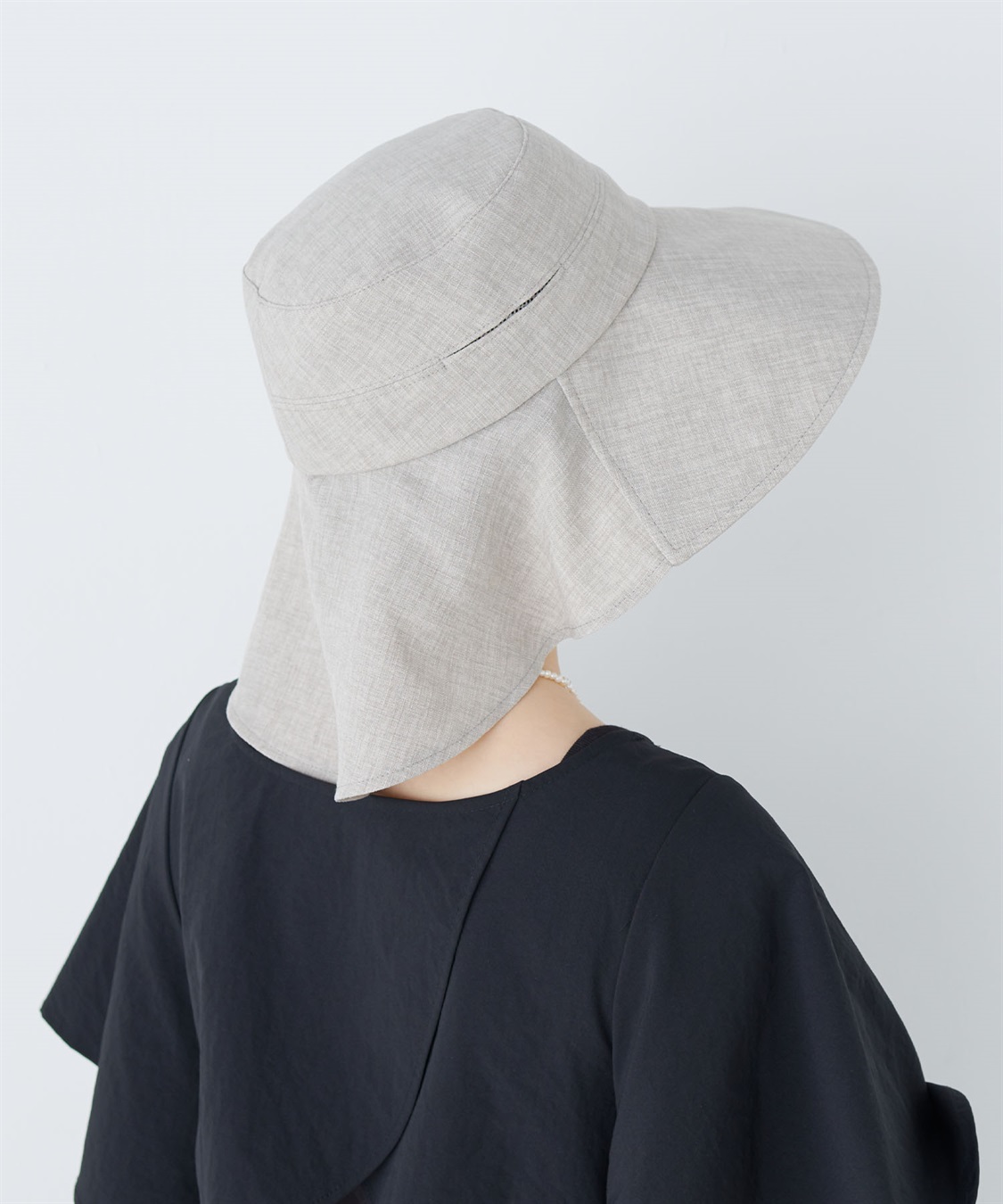 HATMIKKE UVカット日傘帽子 ベンチレーションタレ付きハット_sub_15