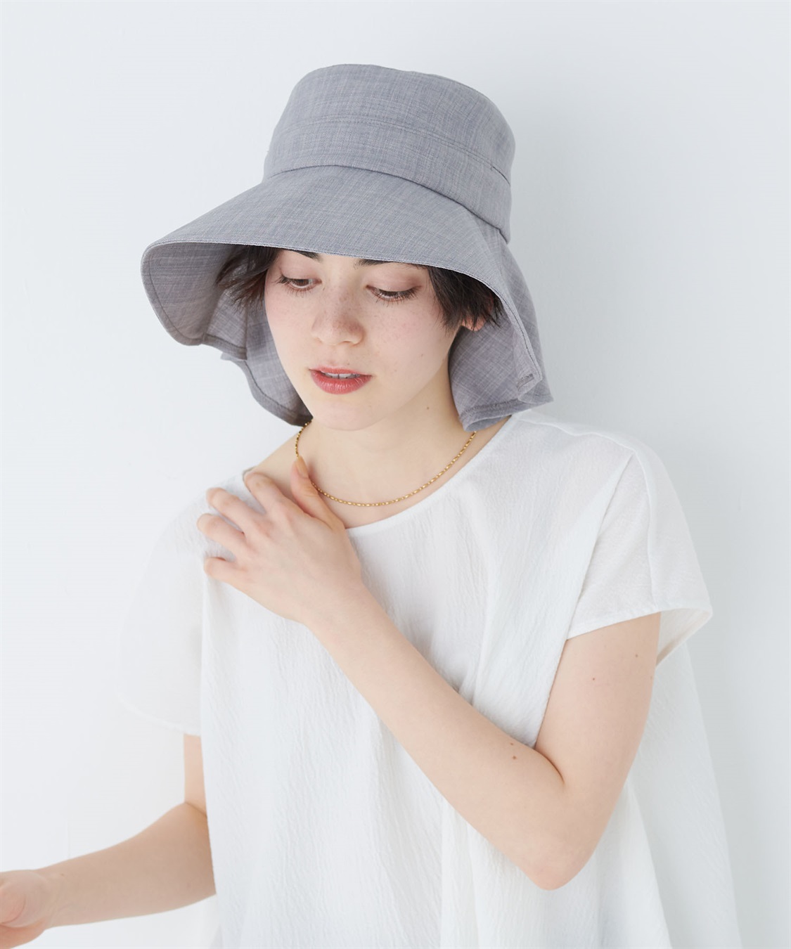 HATMIKKE UVカット日傘帽子 ベンチレーションタレ付きハット_sub_18