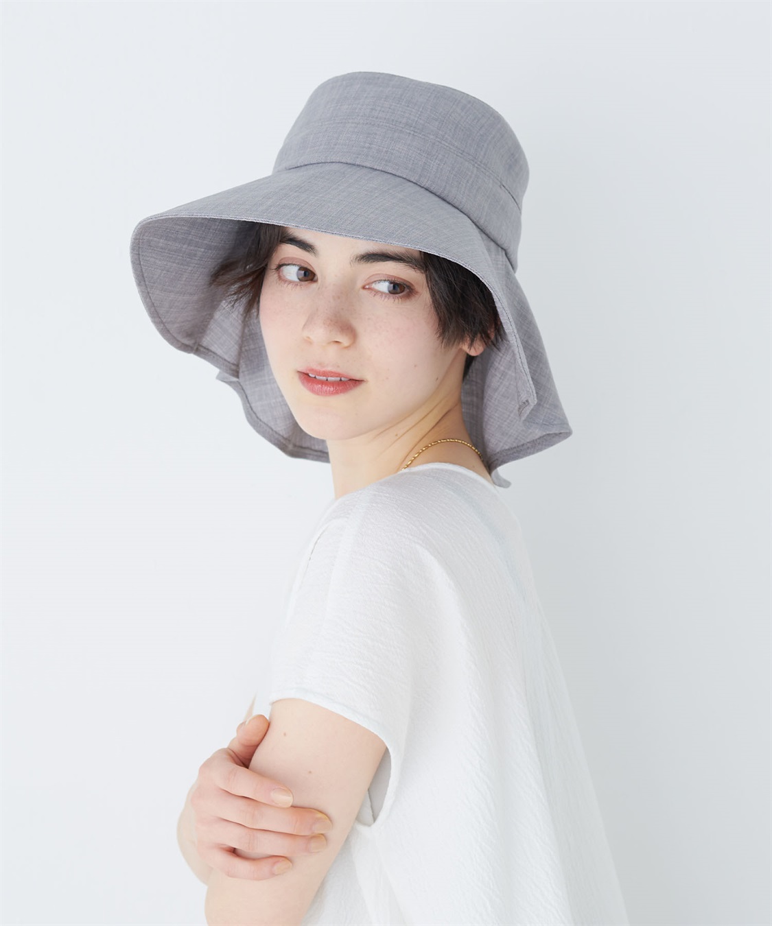 HATMIKKE UVカット日傘帽子 ベンチレーションタレ付きハット_sub_19