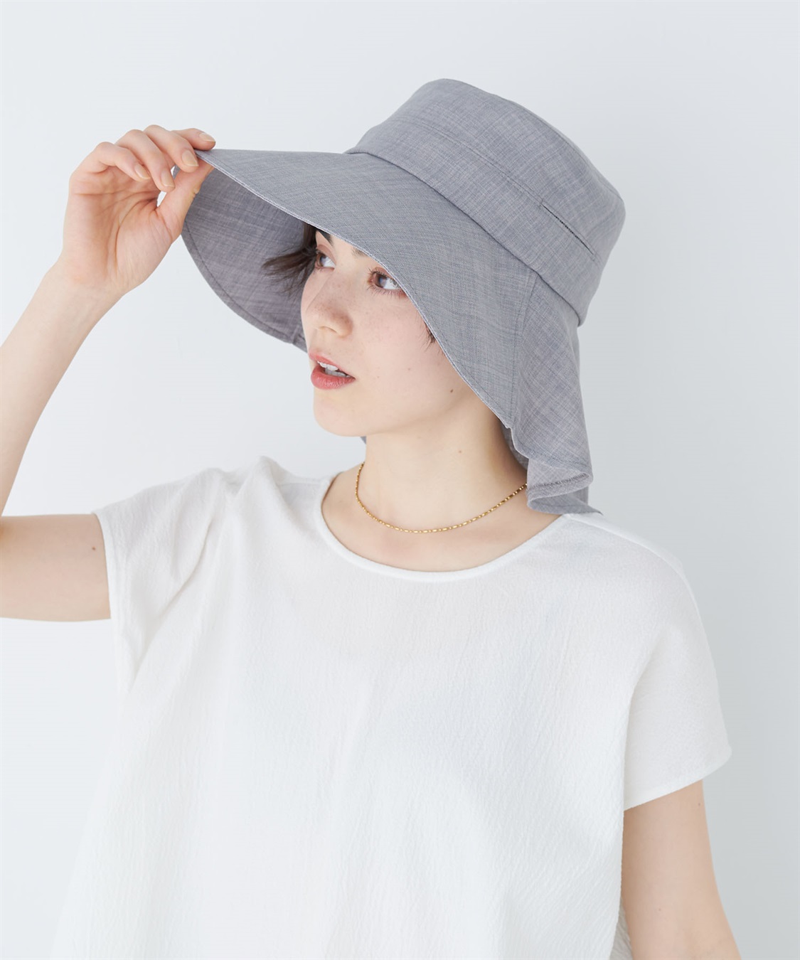 HATMIKKE UVカット日傘帽子 ベンチレーションタレ付きハット_sub_21