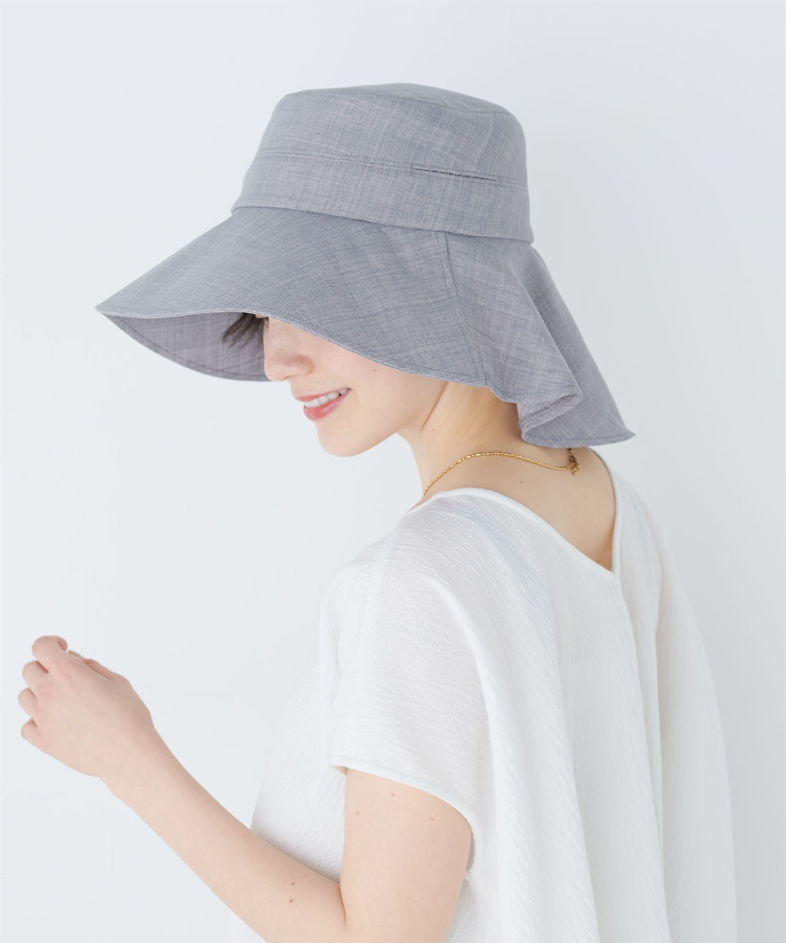 HATMIKKE UVカット日傘帽子 ベンチレーションタレ付きハット_sub_22