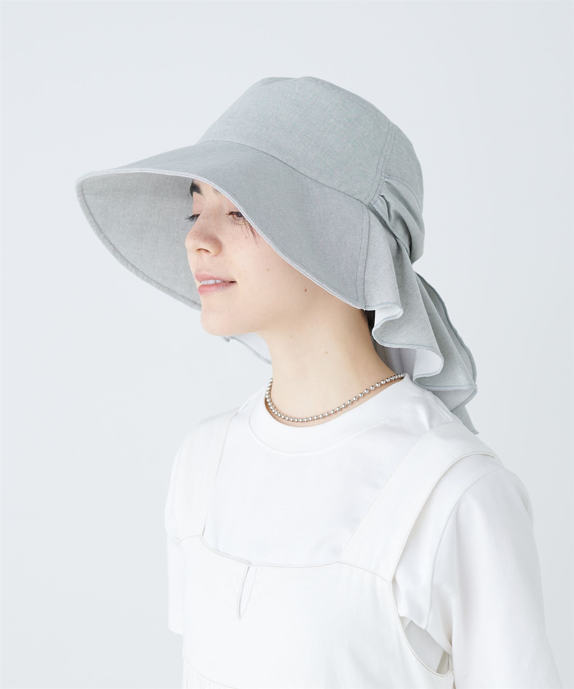 HATMIKKE UVカット日傘帽子 バックリボンタレ付きハット_sub_13