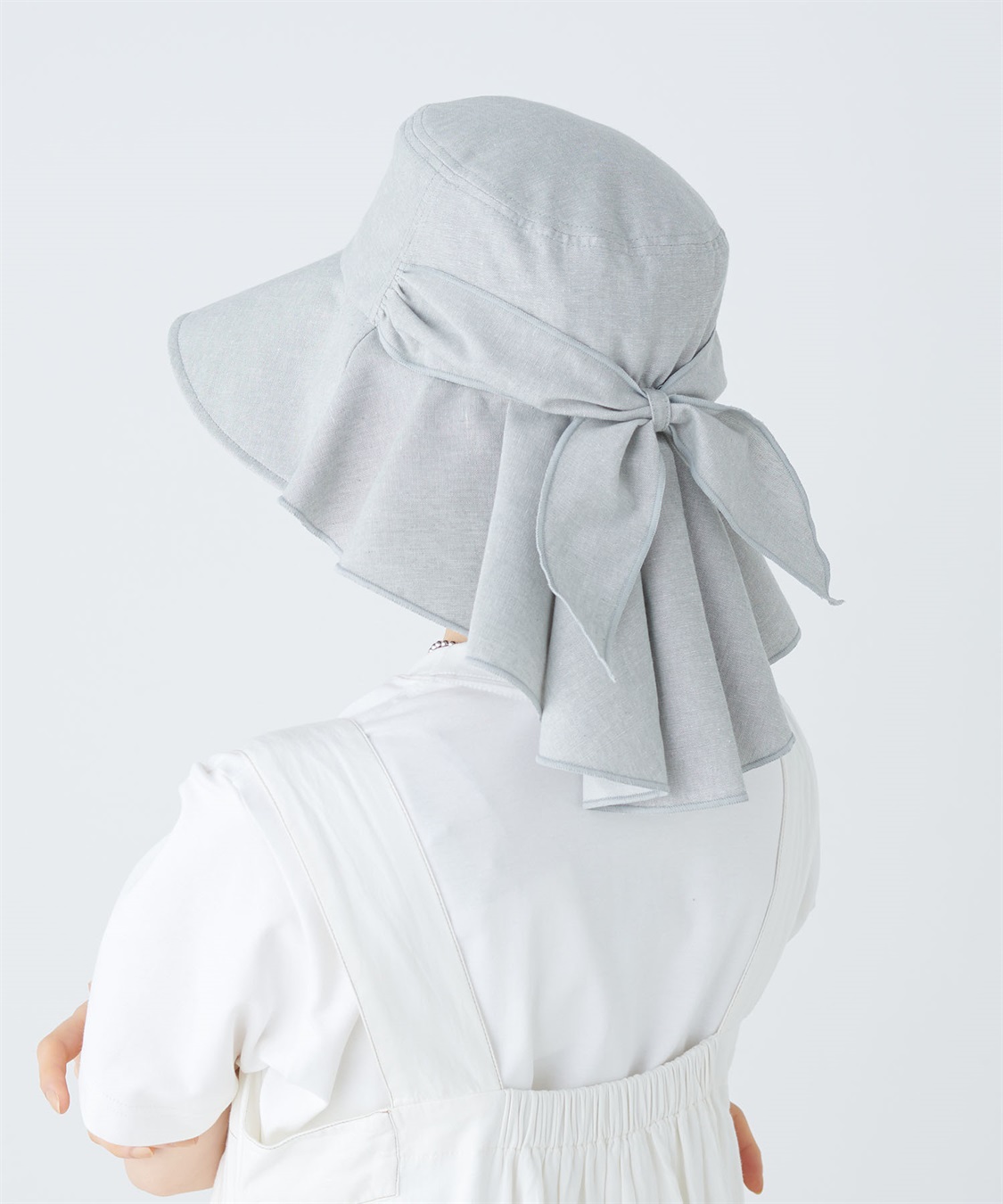 HATMIKKE UVカット日傘帽子 バックリボンタレ付きハット_sub_16