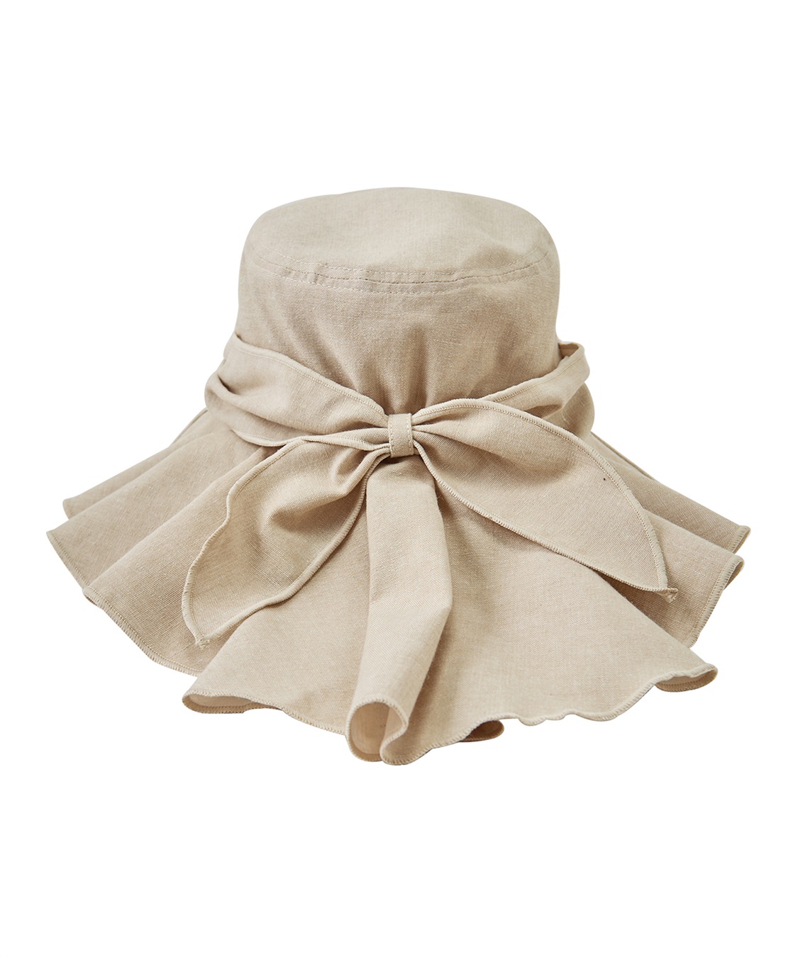 HATMIKKE UVカット日傘帽子 バックリボンタレ付きハット_sub_25