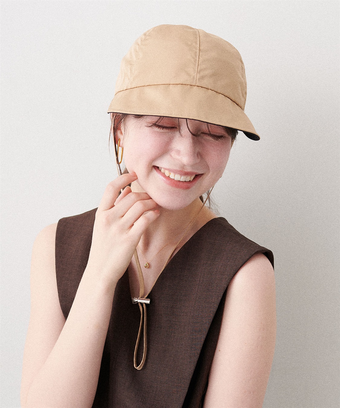 HATMIKKE 《パッカブル/撥水/UV/あご紐付き》パッカブルワイドツバキャップ【HATMIKKE】_sub_9