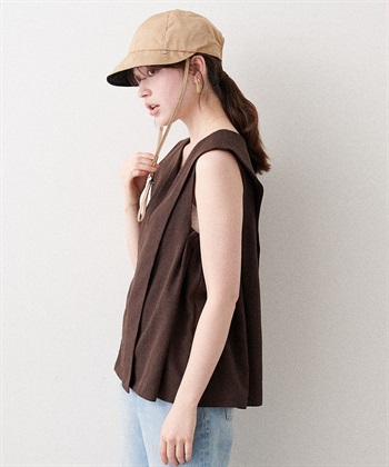 Life Style by cross marche 《パッカブル/撥水/UV/あご紐付き》パッカブルワイドツバキャップ【HATMIKKE】_subthumb_10