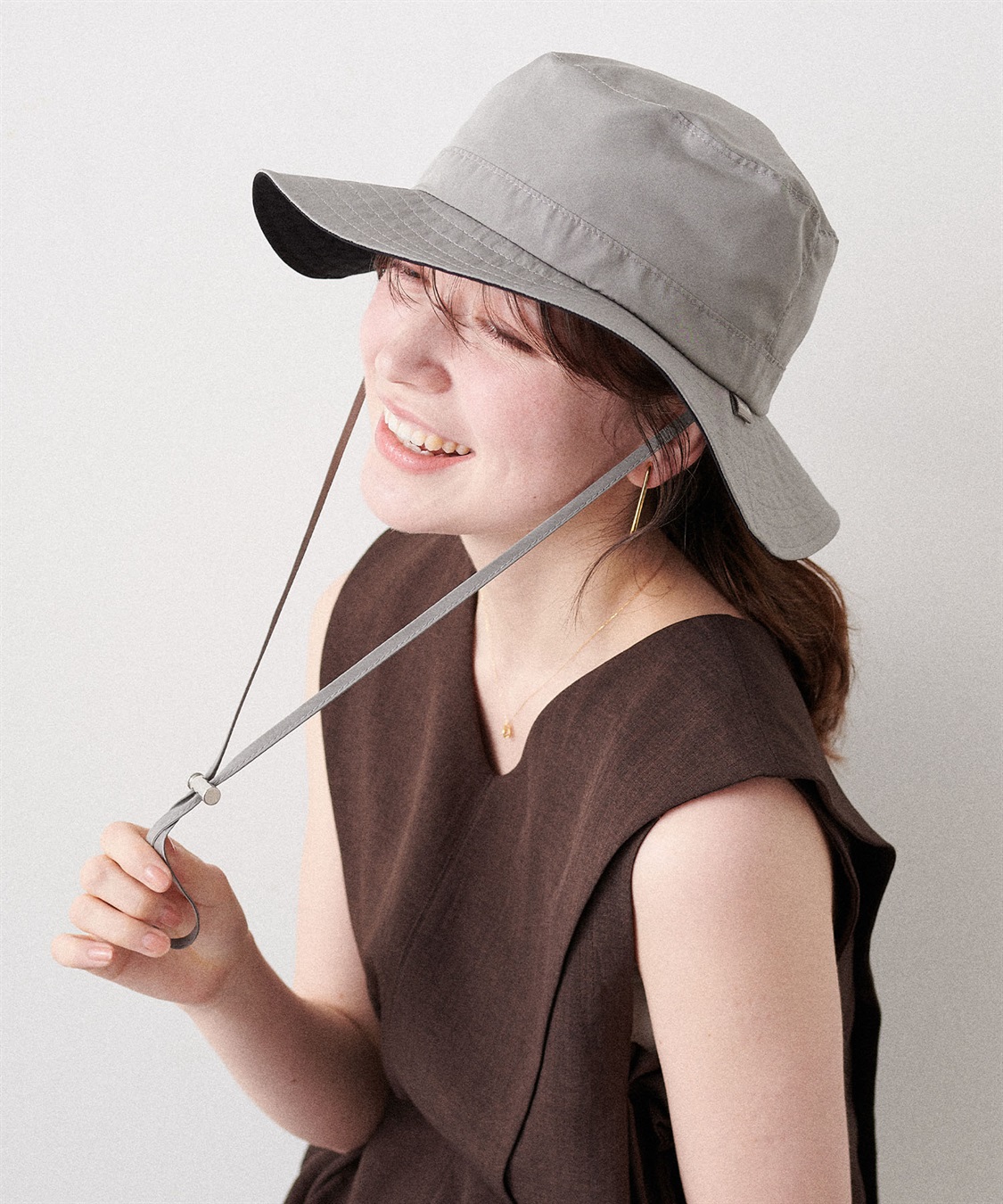 HATMIKKE 《パッカブル/撥水/UV/あご紐付き》パッカブルサファリハット_sub_12