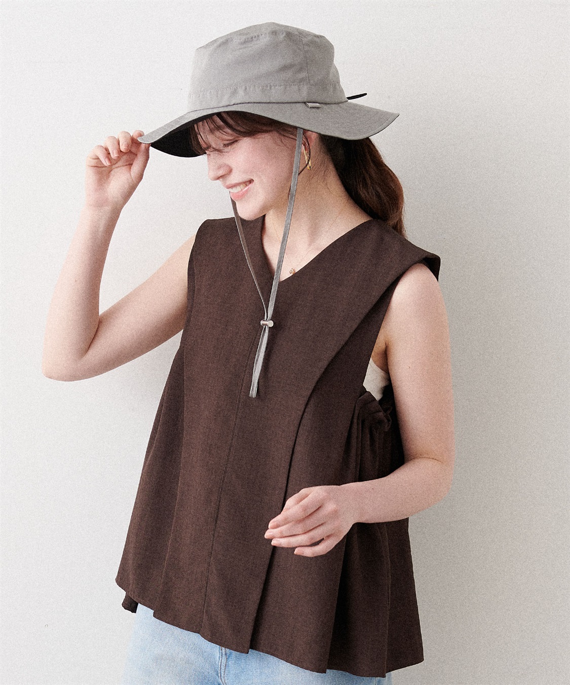 HATMIKKE 《パッカブル/撥水/UV/あご紐付き》パッカブルサファリハット_sub_27