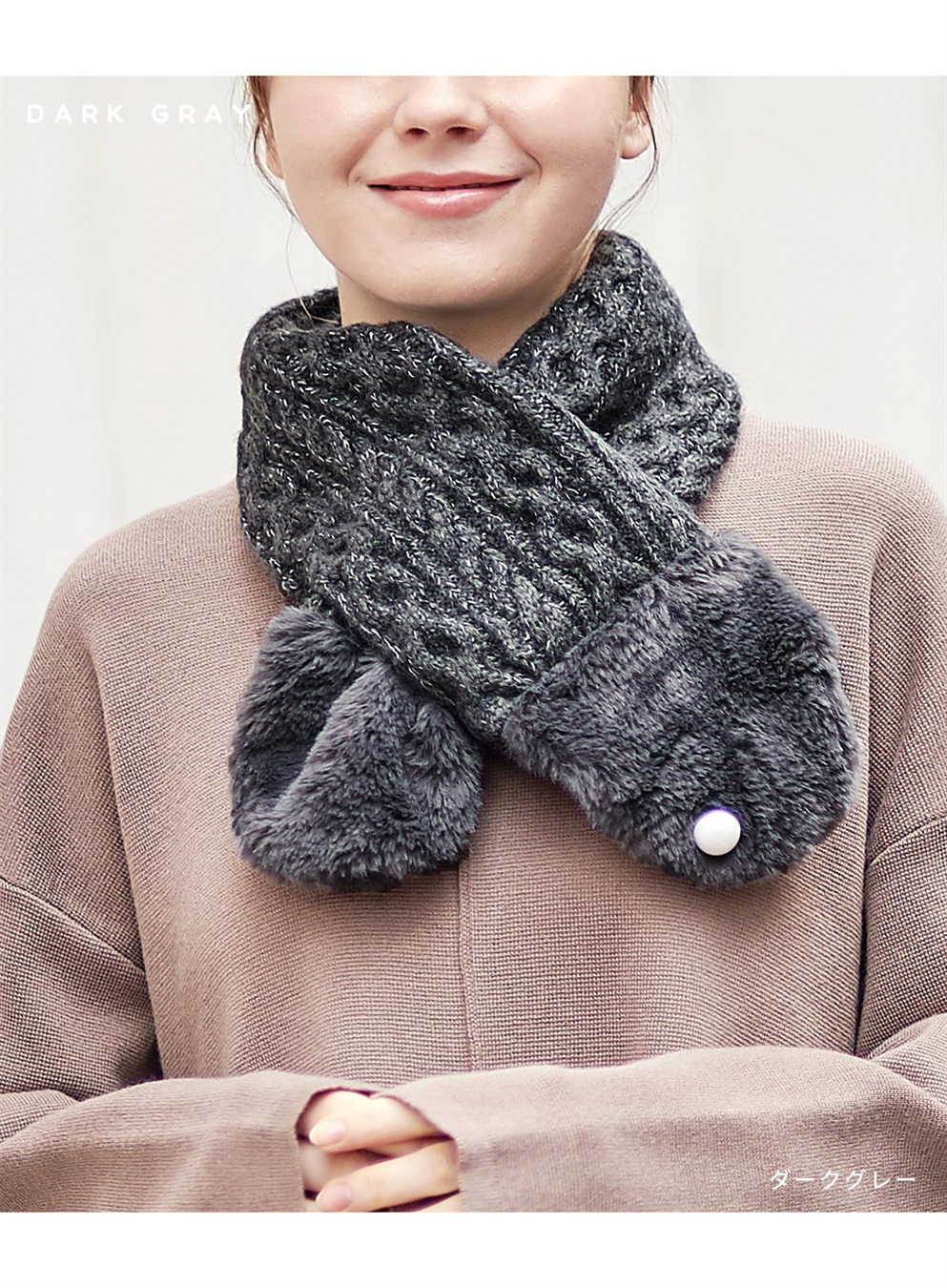 HATMIKKE 【HATMIKKE】ファーコンビプチマフラー_sub_9