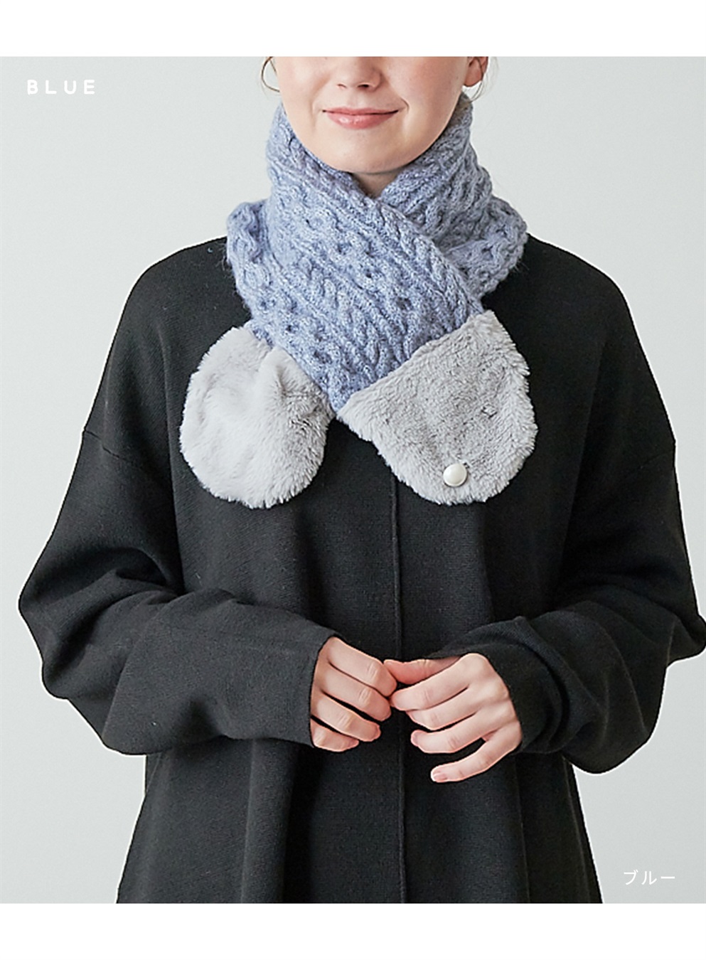 HATMIKKE 【HATMIKKE】ファーコンビプチマフラー_sub_15