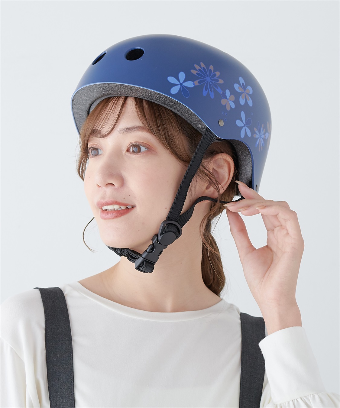 HATMIKKE 【MEET】ハードシェル フラワーイラスト SG規格 自転車ヘルメット_sub_3